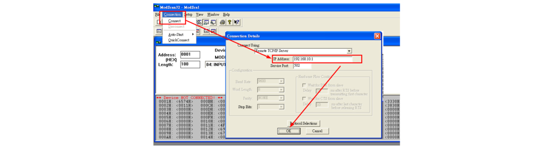 Modscan 32 configuration